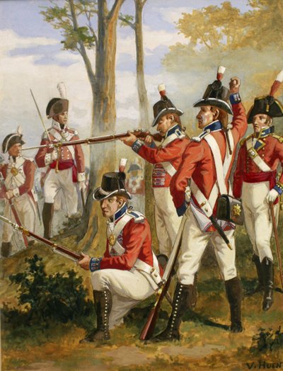 Royal Marines Uniforms 1790-1807、c.1924（紙にトイレ） 作： Victor Huen