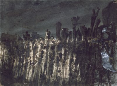 ジャージーの防波堤（ペンとインドのインクと紙の上で洗う） 作： Victor Hugo