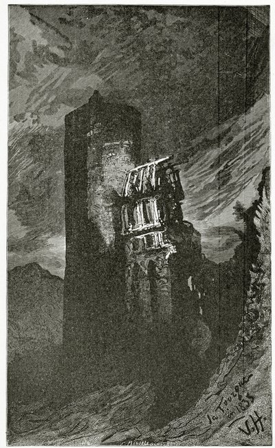 ラトゥルグ-キャトルヴァントトリーゼ、19世紀のイラスト（bw彫刻） 作： Victor Hugo