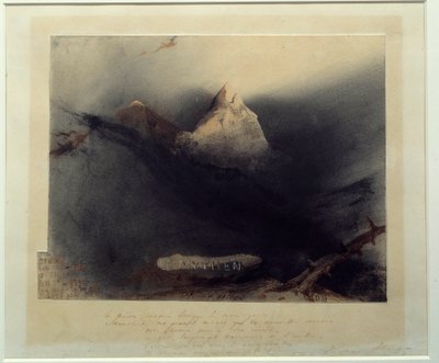 神話の山』ヴィクトル・ユーゴー（1802-1885）によるドローイング 1839年 パリ、メゾン・ヴィクトル・ユーゴー 作： Victor Hugo