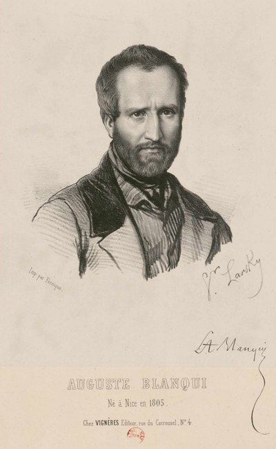 ルイ＝オーギュスト・ブランキの肖像 1805～1881 年、1849 年。 作： Victor Larsky