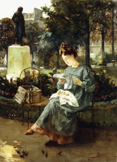 リュクサンブール公園の午後、 作： Victor Marec