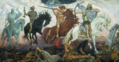 黙示録の4人の騎手、1887年 作： Victor Mikhailovich Vasnetsov