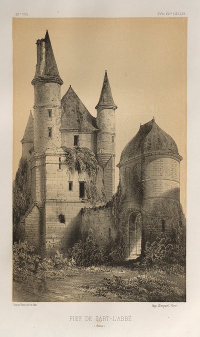 15 世紀の美しい建築物やモニュメント。 そしてXVI。 世紀: 15 世紀と 16 世紀のフランスの城 世紀: Pl. 82、Sart-l