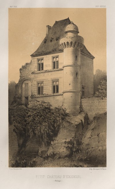 15 世紀の美しい建築物やモニュメント。 そしてXVI。 世紀: 15世紀と16世紀のフランスのシャトー 世紀: Pl. 84, Petit Château d