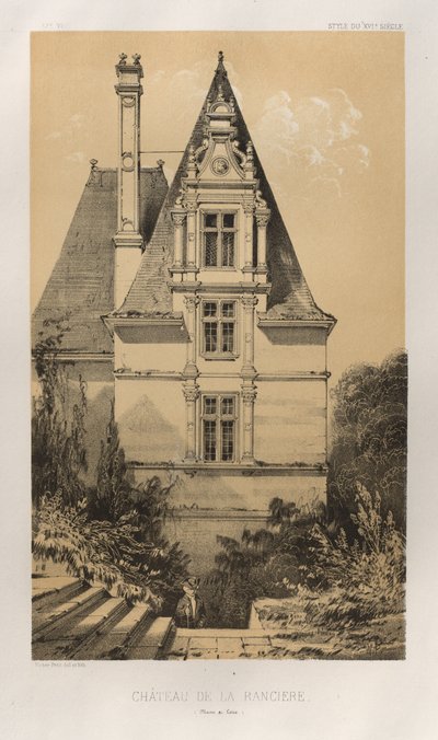 ... Pl 37、シャトードゥラランシエールメインエロワール、1860年。 作： Victor Petit