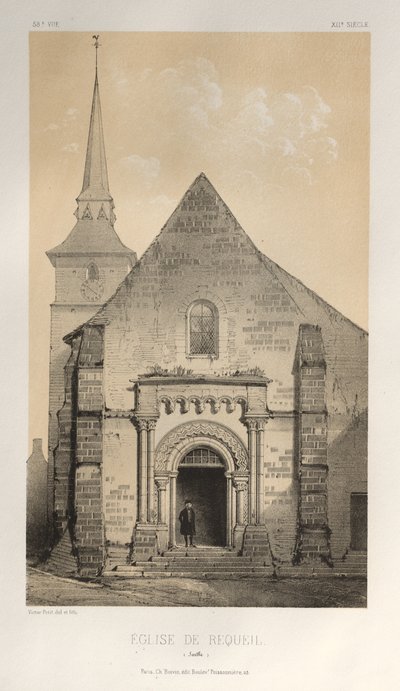 ... Pl 58、Requeil Sarthe Church、1860。 作： Victor Petit