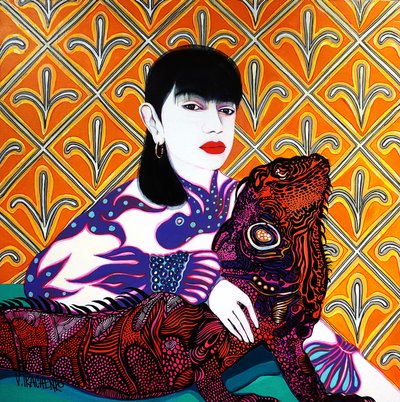 芸術家と彼女のモデル 作： Victor Tkachenko