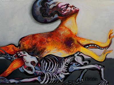 燃えるような人間の変容 作： Victor Tkachenko