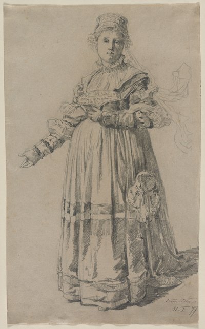 立っている女性 作： Victor Tobler