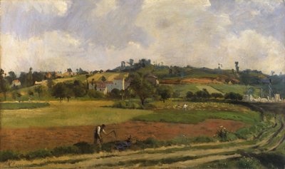 ポントワーズ近郊の風景 1877-85年頃 油彩・カンヴァス 作： ビクター・ヴィニョン
