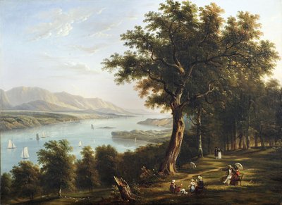 ハドソン川のハイドパークからの眺め、1845 作： Victor de Grailly