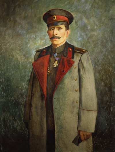 ブルガリア陸軍参謀総長ジェコン将軍、1916年頃（キャンバスに油彩） 作： Vienna Nedomansky Studio