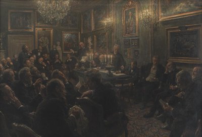 1904 年にシャルロッテンボーで開催されたアカデミー評議会 作： Viggo Johansen