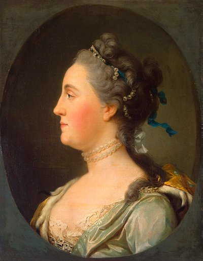 女帝エカチェリーナ 2 世の肖像、1729 年～1796 年、1762 年以前。 作： Vigilius Erichsen