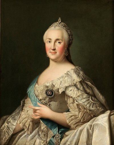 女帝エカチェリーナ2世の肖像1729-1796、c。 1780 作： Vigilius Erichsen