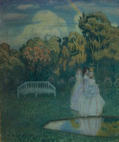 影に浸かった公園、1904年 作： Viktor Elpidiforovich Borisov Musatov