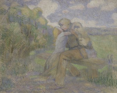 キス、1897 作： Viktor Elpidiforovich Borisov Musatov