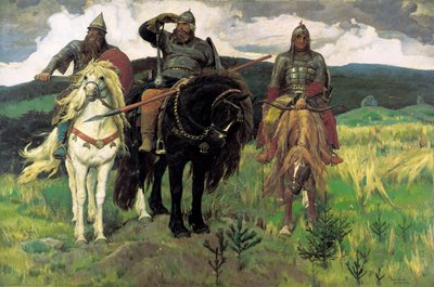 ボガティルズ、1898年。 作： Viktor Mikhaylovich Vasnetsov