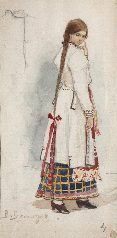 A. DargomyzhskyによるオペラRusalkaの衣装デザイン 作： Viktor Mikhaylovich Vasnetsov