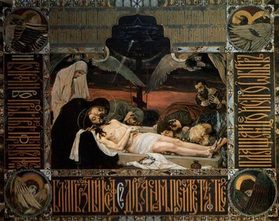 死のシュラウド」、1896年。 作： Viktor Mikhaylovich Vasnetsov