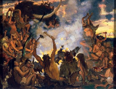 石器時代。饗宴、1883年。 作： Viktor Mikhaylovich Vasnetsov