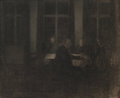 応接室の夕べ 作： Vilhelm Hammershøi