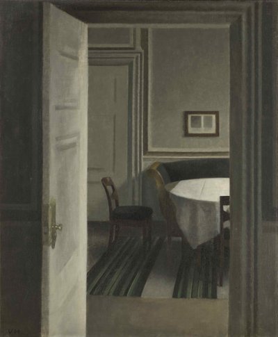 インテリア、Strandgade 30、1904。 作： Vilhelm Hammershøi