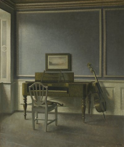 インテリアミュージック・ルーム、ストランドガーデ30 作： Vilhelm Hammershøi