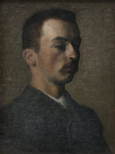 自画像 作： Vilhelm Hammershøi