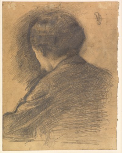 後ろから見た自画像 作： Vilhelm Hammershøi