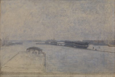 クヴェストスゲードから見たコペンハーゲン港 作： Vilhelm Hammershøi