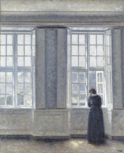 背の高い窓 作： Vilhelm Hammershøi