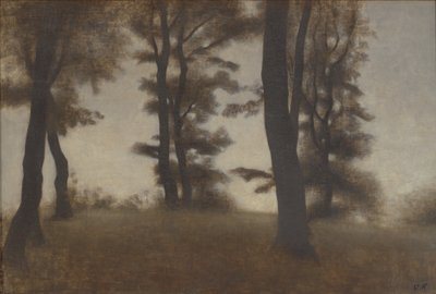木の幹。 北ジーランド、フレデリクスヴァーク近郊のアレソダル 作： Vilhelm Hammershøi