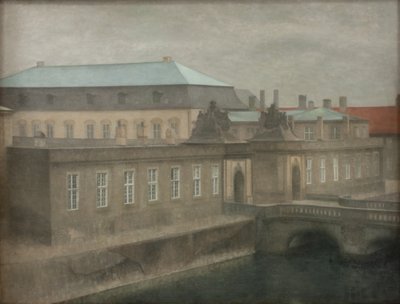 クリスチャンスボー宮殿の眺め。 晩秋 作： Vilhelm Hammershøi
