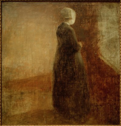 老婦人 作： Vilhelm Hammershoi