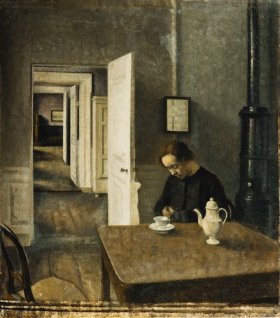 インテリア、Strandgade 25、1915 作： Vilhelm Hammershoi