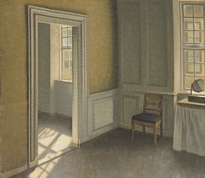 ベッドルーム、Strandgade 30、1906 作： Vilhelm Hammershoi