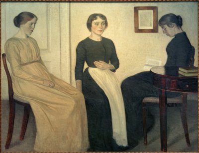 3人の若い女性 作： Vilhelm Hammershoi