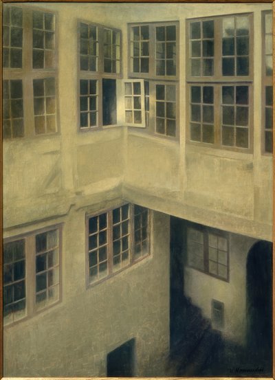 パティオ。ストランドゲード30 作： Vilhelm Hammershoi