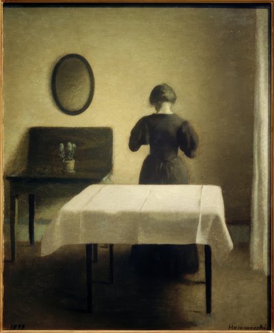 インテリア、1898 作： Vilhelm Hammershoi
