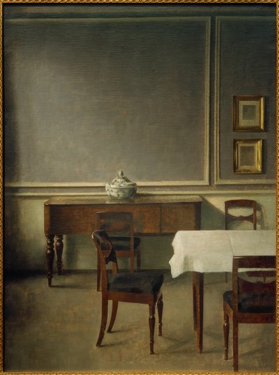 磁器ターレンのインテリア 作： Vilhelm Hammershoi
