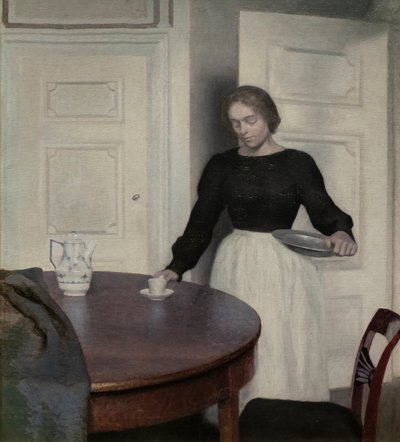 インテリア、ストランドゲード30、ディテール、1899 作： Vilhelm Hammershoi