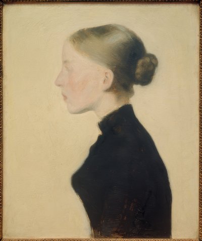 病気の少女 作： Vilhelm Hammershoi