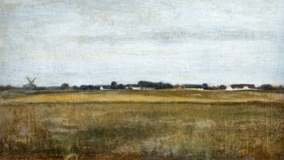 フレデリクスダール近郊のビルムの風景、夏 作： Vilhelm Hammershoi