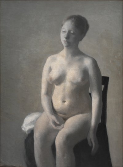 ヌードの女性モデル、1889 作： Vilhelm Hammershoi