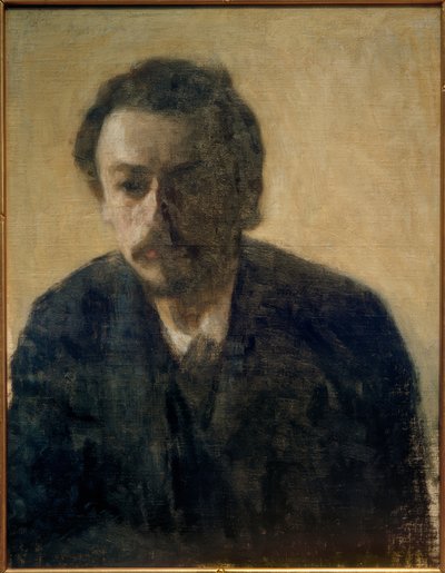 自画像V.Hammershöi、1891 作： Vilhelm Hammershoi