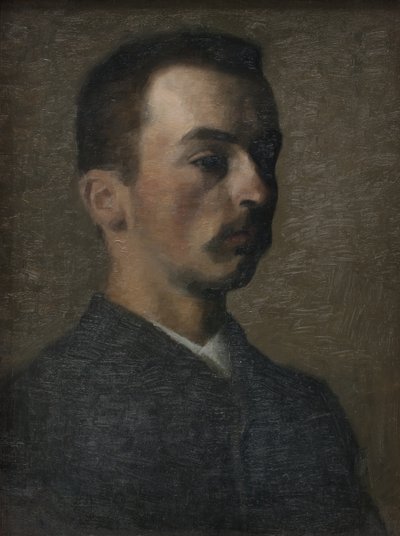 自画像 作： Vilhelm Hammershoi