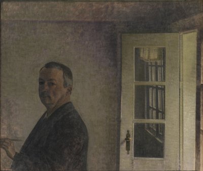 自画像 作： Vilhelm Hammershoi