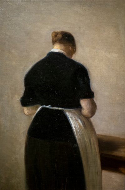 立っている女性の習作、後ろ姿 作： Vilhelm Hammershoi